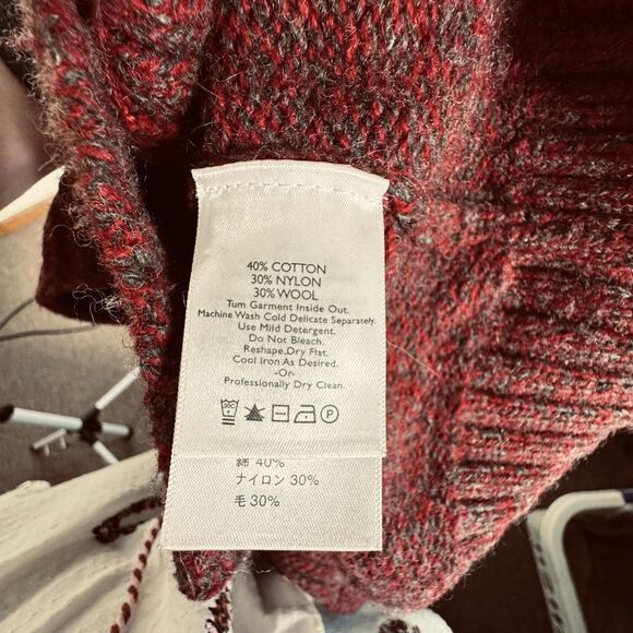 Eddie Bauer Chunky Knit Cardigan Woman's Size Medium Wool Blend Classic Modern - Picture 5 of 10